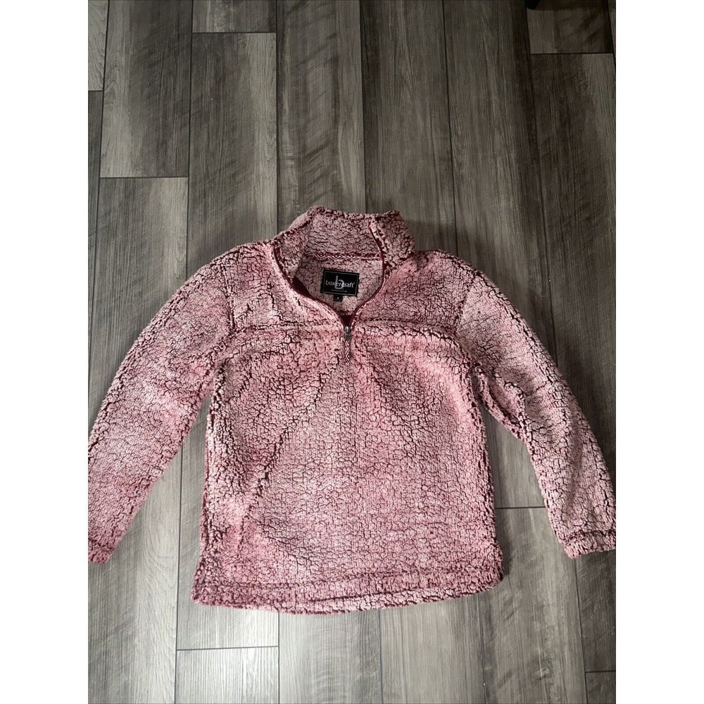 Boxercraft Jacket Sherpa Quarter Zip Pullover Long‎ Sleeve High Neck Red S